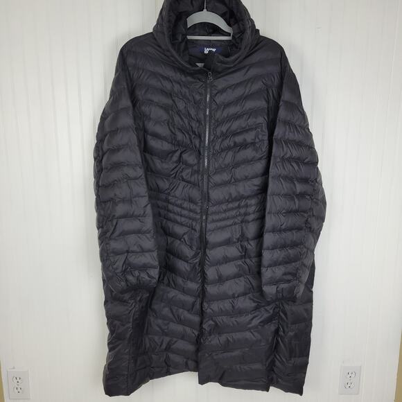 Lands' End Wanderweight Packable Black Down quilted Coat Size 3xl - Picture 2 of 9